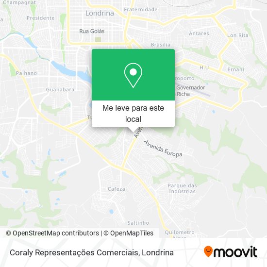 Coraly Representações Comerciais mapa