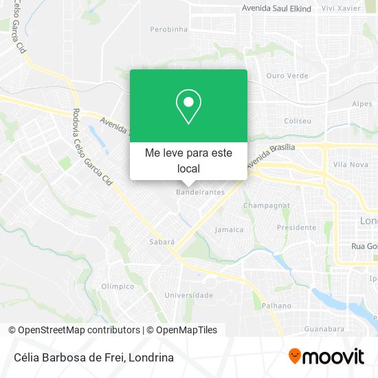 Célia Barbosa de Frei mapa