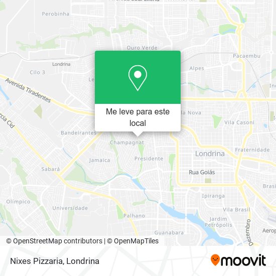 Nixes Pizzaria mapa