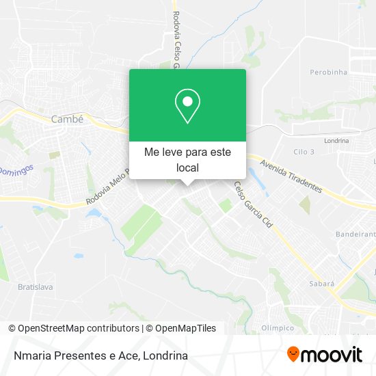 Nmaria Presentes e Ace mapa