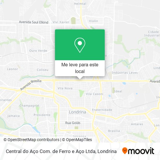 Central do Aço Com. de Ferro e Aço Ltda mapa