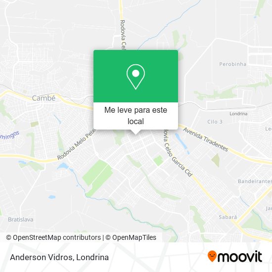 Anderson Vidros mapa