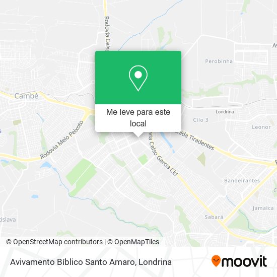 Avivamento Bíblico Santo Amaro mapa