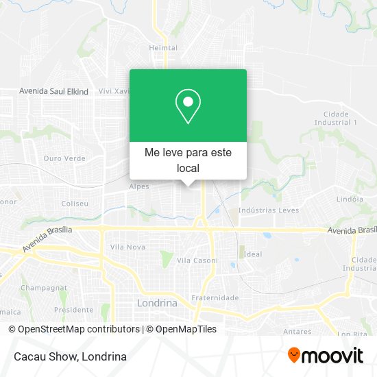 Cacau Show mapa