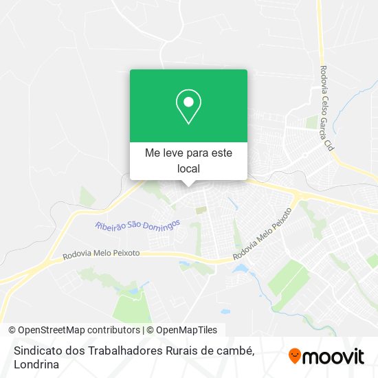 Sindicato dos Trabalhadores Rurais de cambé mapa