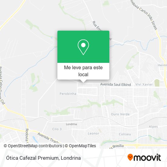 Ótica Cafezal Premium mapa