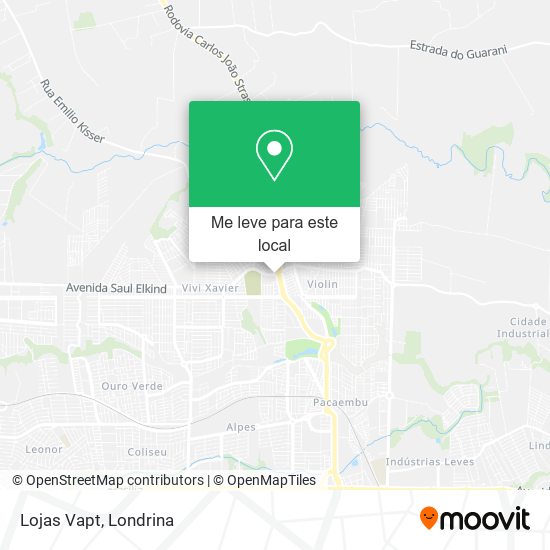 Lojas Vapt mapa