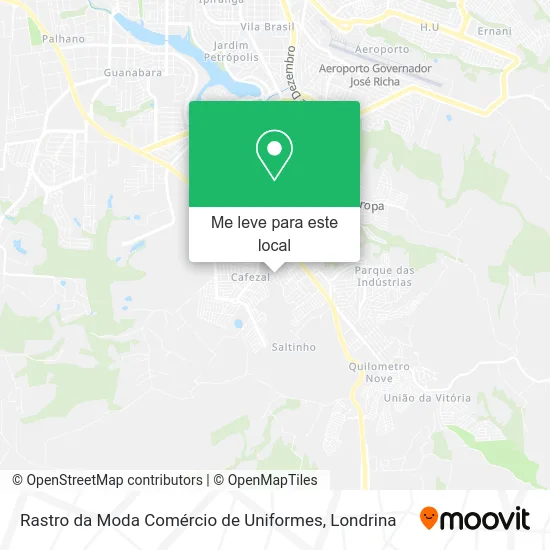 Rastro da Moda Comércio de Uniformes mapa