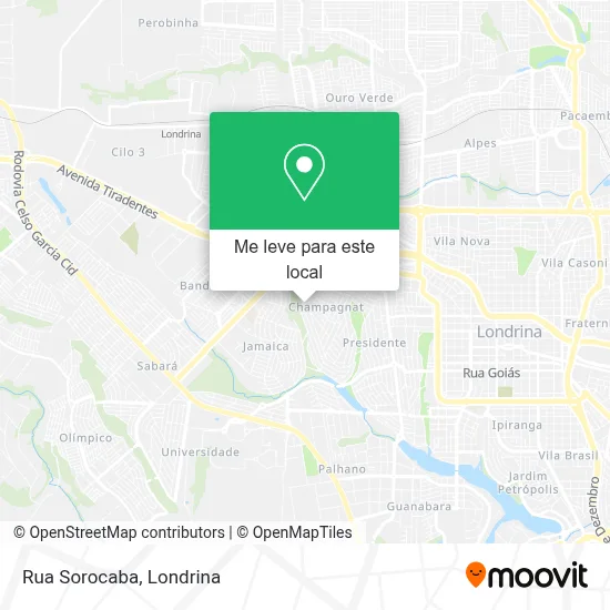 Rua Sorocaba mapa