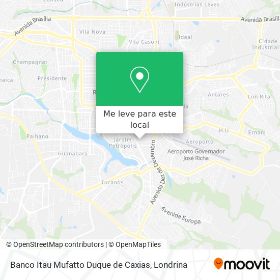 Banco Itau Mufatto Duque de Caxias mapa