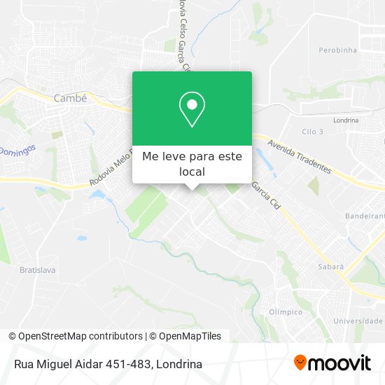 Rua Miguel Aidar 451-483 mapa