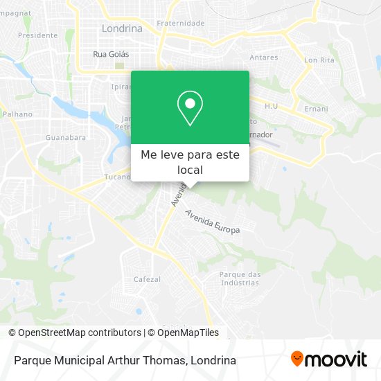 Parque Municipal Arthur Thomas mapa