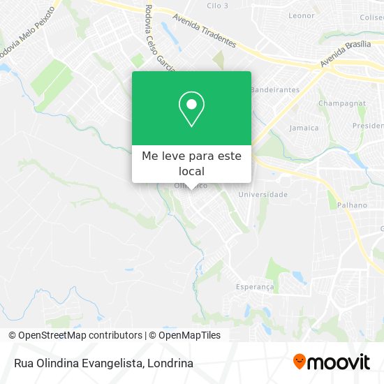Rua Olindina Evangelista mapa