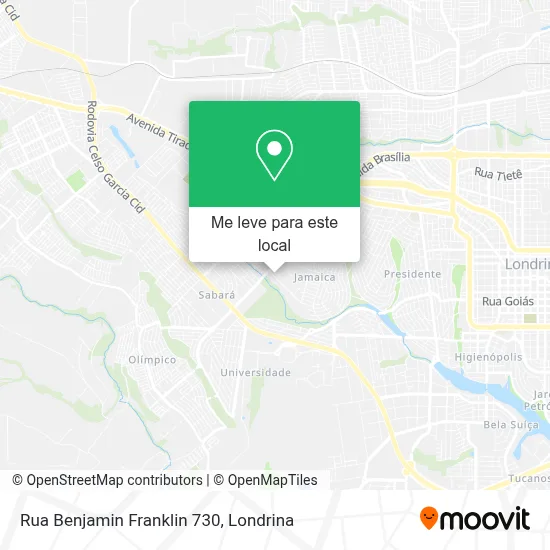Rua Benjamin Franklin 730 mapa