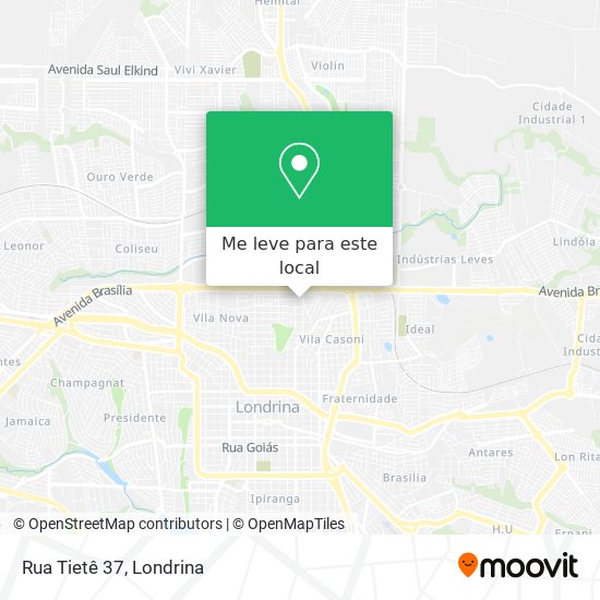 Rua Tietê 37 mapa