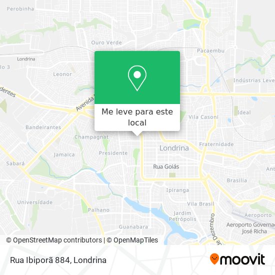 Rua Ibiporã 884 mapa