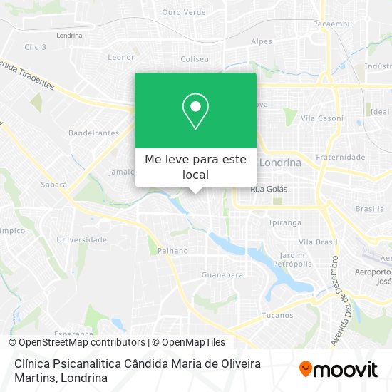 Clínica Psicanalitica Cândida Maria de Oliveira Martins mapa