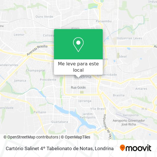 Cartório Salinet 4º Tabelionato de Notas mapa