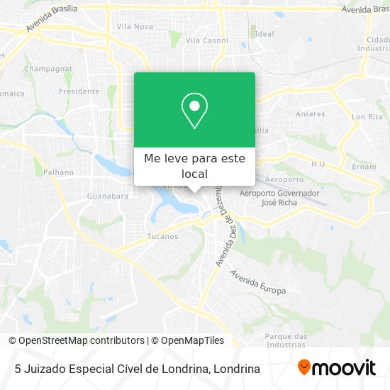 5 Juizado Especial Cível de Londrina mapa