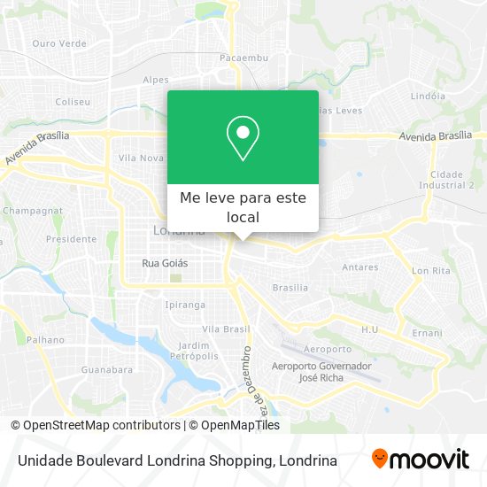 Unidade Boulevard Londrina Shopping mapa