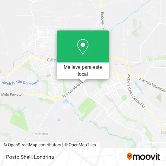 Posto Shell mapa