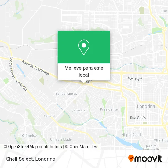 Shell Select mapa