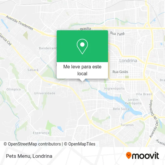 Pets Menu mapa