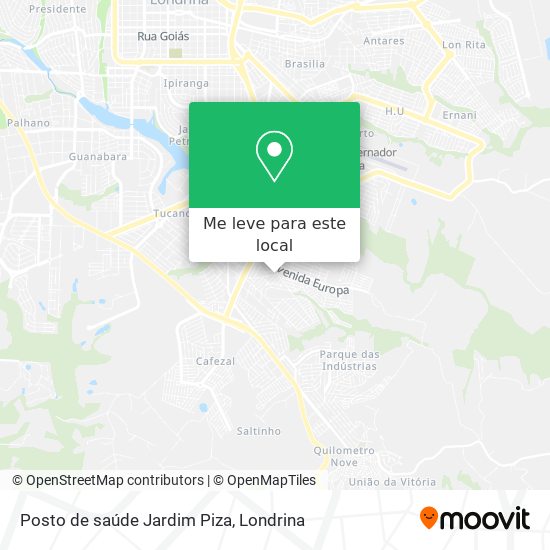 Posto de saúde Jardim Piza mapa