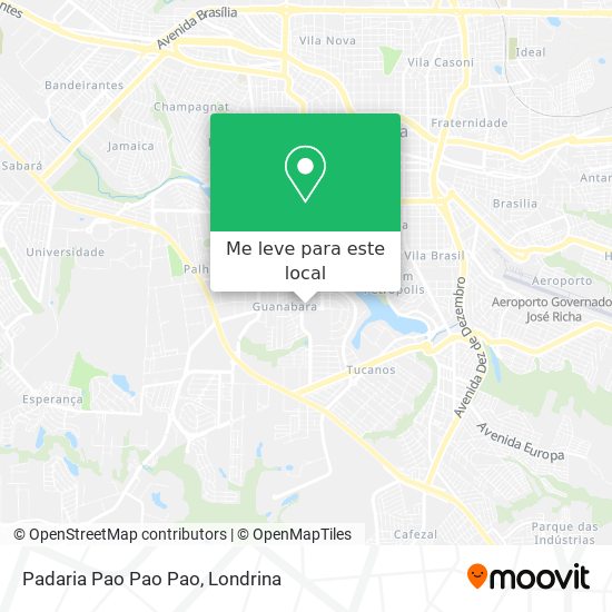 Padaria Pao Pao Pao mapa