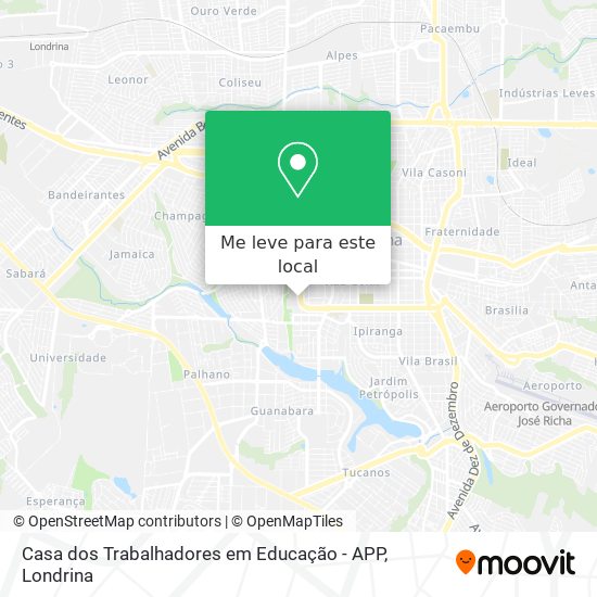 Casa dos Trabalhadores em Educação - APP mapa