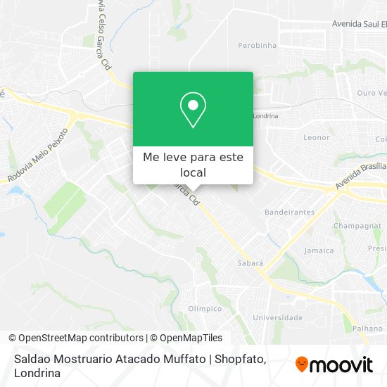 Saldao Mostruario Atacado Muffato | Shopfato mapa