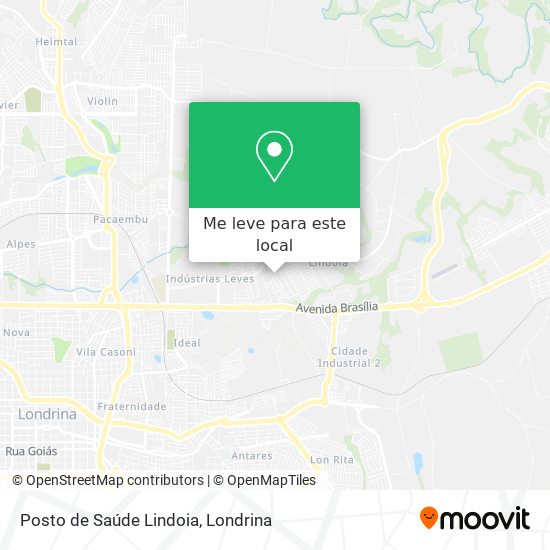 Posto de Saúde Lindoia mapa