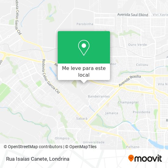 Rua Isaías Canete mapa