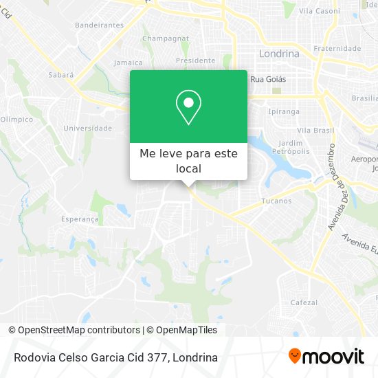 Rodovia Celso Garcia Cid 377 mapa