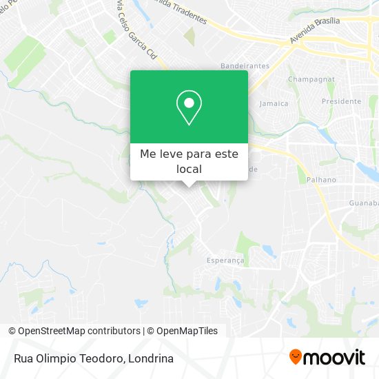 Rua Olimpio Teodoro mapa
