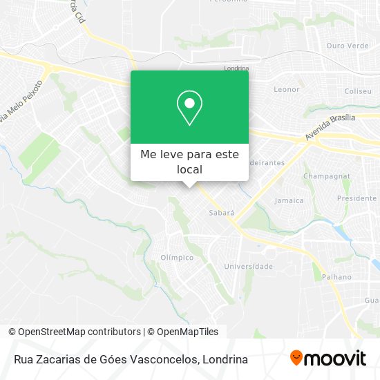 Rua Zacarias de Góes Vasconcelos mapa