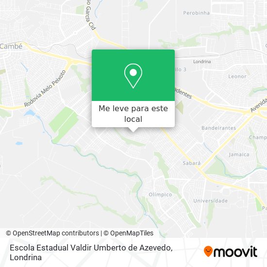 Escola Estadual Valdir Umberto de Azevedo mapa