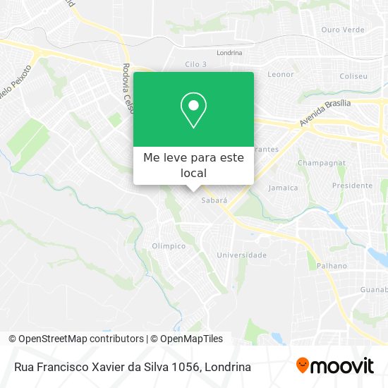 Rua Francisco Xavier da Silva 1056 mapa