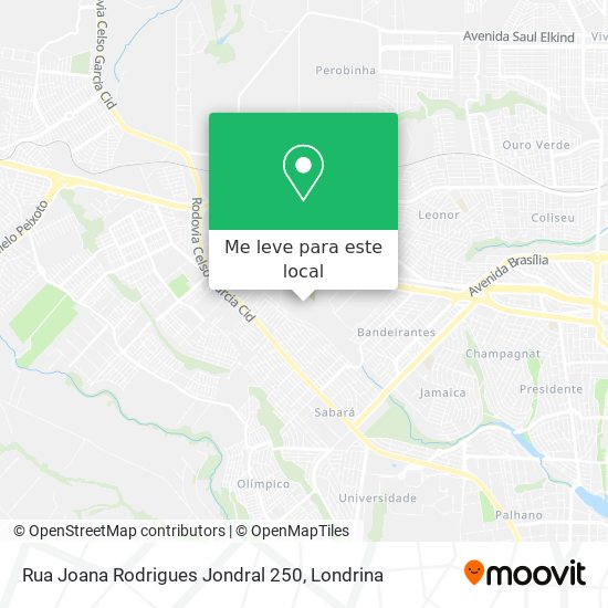 Rua Joana Rodrigues Jondral 250 mapa