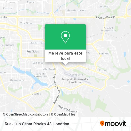 Rua Júlio César Ribeiro 43 mapa