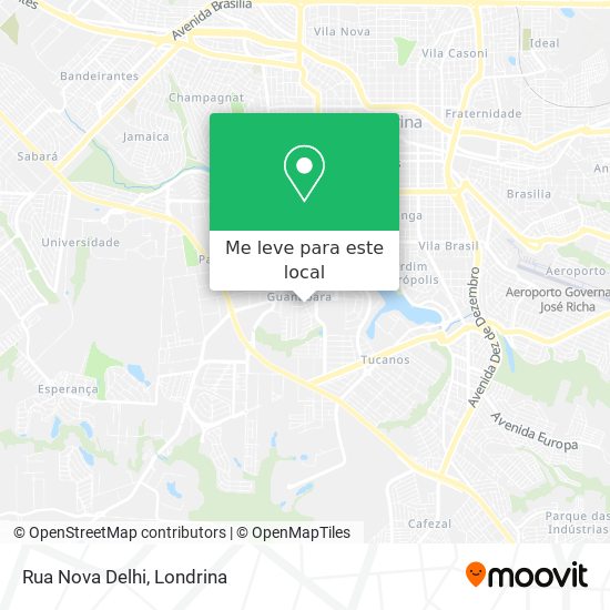 Rua Nova Delhi mapa