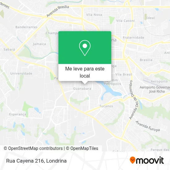 Rua Cayena 216 mapa