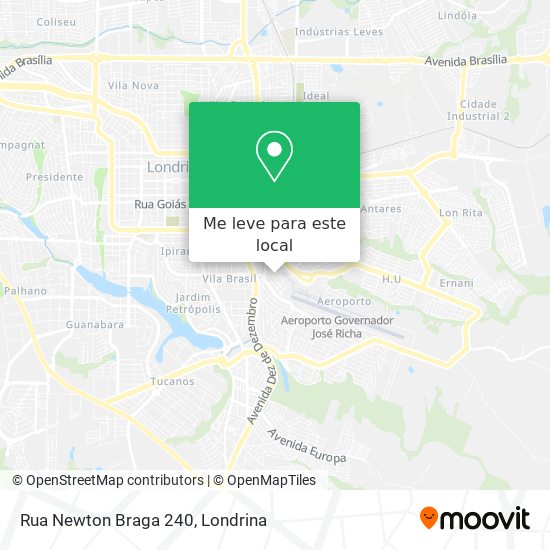 Rua Newton Braga 240 mapa