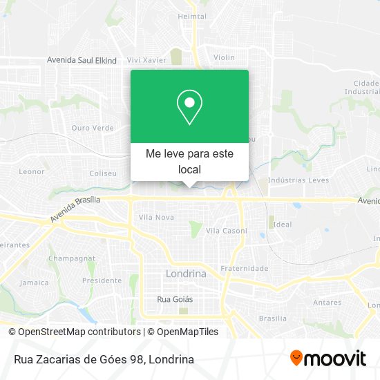 Rua Zacarias de Góes 98 mapa