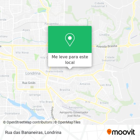 Rua das Bananeiras mapa