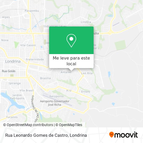 Rua Leonardo Gomes de Castro mapa