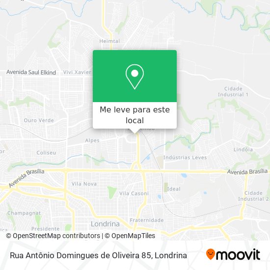 Rua Antônio Domingues de Oliveira 85 mapa