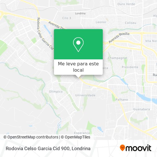 Rodovia Celso Garcia Cid 900 mapa