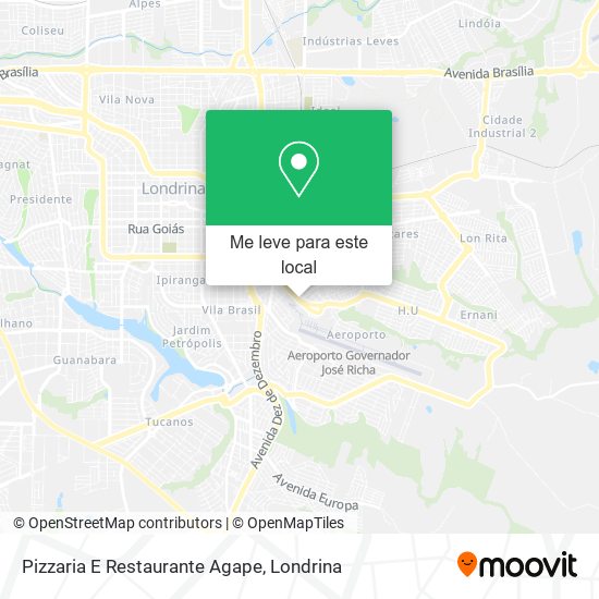 Pizzaria E Restaurante Agape mapa