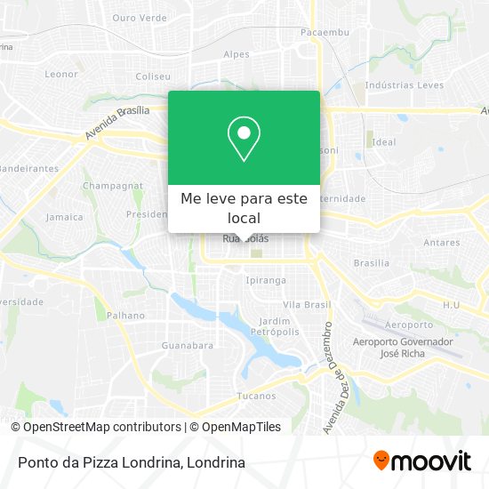 Ponto da Pizza Londrina mapa
